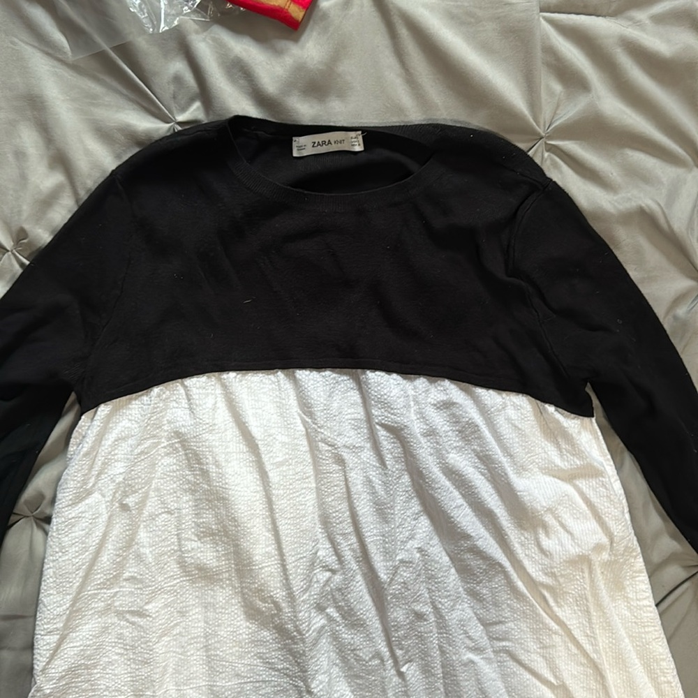 Zara Sweater Shirt Back Keyhole